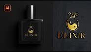 Luxury Logo Design from scratch by Adobe Illustrator | Logo Design Tutorial | Perfume Logo Design