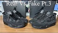 Air Jordan 4 Black Cat Real Vs Fake Pt.3 with Latest Fakes