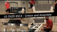 Noob Unboxing, Assembly, and Initial Setup for LG OLED TV (LG 65" CX)