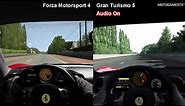 Forza Motorsport 4 vs Gran Turismo 5 - Ferrari 458 Italia at Circuit de la Sarthe