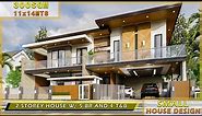 SMALL HOUSE DESIGN - (11X14) WITH 250 SQM FLOOR AREA 2 STOREY HOUSE WITH 5 BEDROOMS AND 4 BATHROOMS