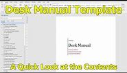 Desk Manual Template in MS Word - Improve Your Business Overnight