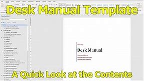 Desk Manual Template in MS Word - Improve Your Business Overnight