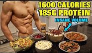 Full Day of Eating 1600 Calories *Insane Volume* | Super High Protein Diet For Fat Loss...