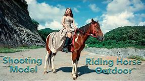 shooting model riding horse outdoor