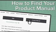 How To Find Your Product Manual