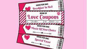 Free Printable Love Coupons For Him - Bold & Bubbly
