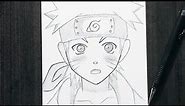 Como Dibujar a NARUTO NIÑO ( Chiquito ) PASO A PASO FACIL A LAPIZ | how to draw | anime naruto