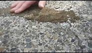HOW TO: Apply & Match crack filler to exposed aggregate driveway