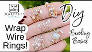 Wrap Wire Rings - Jewelry Making - Wire Work - DIY Ring - Beaded Jewelry