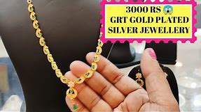 GRT Jewellers|Gold Plated Silver Jewellery Collections|Gold Plated Silver Jewel Set|Bangles Designs