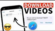 How to Download Videos From Safari Browser in iPhone I Safari Browser Download Videos on iPhone