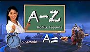 A-Z with Mobile Legends Heroes| How Fast can You Name it?