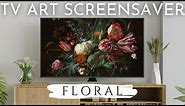 Floral Art Screensaver for Your TV | Vintage Flower Paintings Slideshow | 2 Hours, No Sound