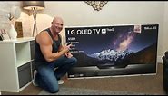 2019 65” LG B9 OLED,unboxing,wall mounting & demo