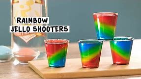 Rainbow Jello Shots in a Cup - Tipsy Bartender