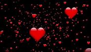 Red Heart Shapes Particles Background Featuring Valentine’s Day (Free)
