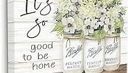 Stupell Industries So Good To Be Home Phrase Charming Floral Bouquet, Designed by Cindy Jacobs Wall Art, 30 x 40, Canvas