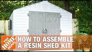 How to Build a Shed for Outdoor Storage Using a Resin Shed Kit | The Home Depot