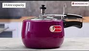 Regalia Pressure Cooker Purple 3L | Wonderchef by Sanjeev Kapoor
