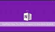 DigiPlan|How To- Make A Layout In Onenote|2.17.18