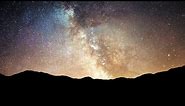 Bright Shining Stars in Night Sky and Milky Way Galaxy Time Lapse 4K UHD 60fps 1 Hour Video Loop