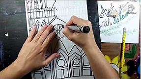 Drawing the Reims Cathedral | ArtwithMsLaura