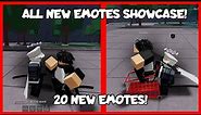 NEW ALL EMOTES SHOWCASE [ 20 NEW EMOTE ] | The Strongest Battlegrounds ROBLOX
