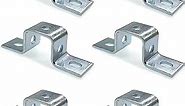 Metal U Shaped Mounting Bracket, Fits Perfectly Over The 1-5/8 Strut Channel, Heavy Duty, Steel Electrogalvanized, 6PCS