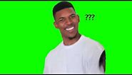 Black guy smiling(confused nick young) meme green screen