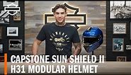 Harley-Davidson Capstone Sun Shield II H31 Modular Motorcycle Helmet (Gloss Reef Blue) Overview