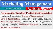 Segmentation, Targeting, Positioning, Differentiation, Marketing Management, basis of segmentation