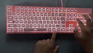 Owpkeenthy Pink Gaming Keyboard, Cute Creamy Keyboard Backlit Wired Quiet Office Keyboard Membrane 104-Keys Mechanical Feeling Silent Keyboard for PC Laptop（104 Rose）