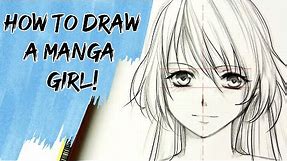 How to Draw a Manga girl [ Step-by-step Tutorial ]