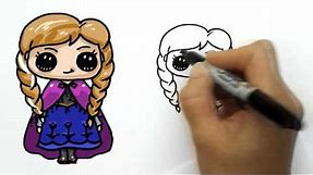 How to Draw Anna from Frozen - Cute and Simple
