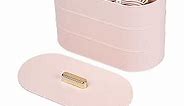 Yesesion Large Cable Organizer with Lid, Plastic Cord Management Box with 20pcs Wire Ties, Desk Drawer Tray for Phone Chargers, Power Cords, USB, Electronics Accessories, Jewelry, Art Craft (Pink)