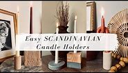 DIY Minimal Modern Candle Holders | Easy Affordable Scandinavian Home Decor | using scrap wood