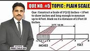 HOW TO DRAW PLAIN SCALE (QUE.NO.5) | UNIT : ENGINEERING SCALE @TIKLESACADEMYOFMATHS