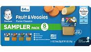 Gerber 2nd Foods Baby Food, Fruit & Veggies Puree Classics, Variety Pack, 4 oz Tub (16 Pack)