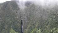 3000 Feet Waterfalls -Spectacular View from Helicopter-Molokai Island Hawaii