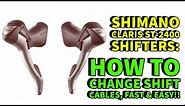 HOW TO INSTALL SHIMANO CLARIS 8 SPEED SHIFT CABLES, ST-2400 SHIFTERS