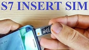 Samsung Galaxy S7, S7 edge - How to Insert SIM Card and Memory Card
