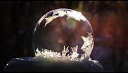 Watch soap bubbles freeze in real time