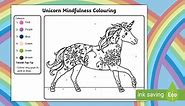 Unicorn Mindfulness Colour by Number: Free Printable to Boost Creativity and Learning for Kids