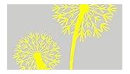 Dandelion Bunch Wall Vinyl Sticker Die-Cut Decal 23" H Color Options - Yellow