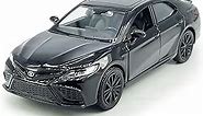 Camry XSE 2022 Model Car 1/36 Scale Diecast Toy Cars Metal Alloy Children’s Die-cast Vehicles, Pull Back Doors Open, Black Rim, Collection for Men, Kids Toys for Boys Gifts, Black