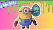 Minions meet Alien! Funny! Despicable Me gets slimed by alien space ship! Glow in the dark slime