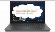 How to Unlock HP Laptop/Desktop Windows 10 If Forgot Password