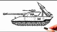 How to draw a army tank