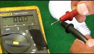 Using a Multimeter to check a light bulb